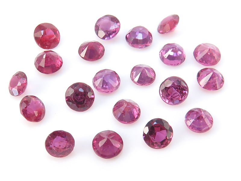 Ruby Faceted Round ~ Various Sizes