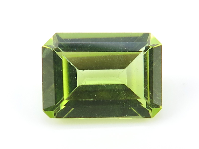 Peridot Faceted Octagon 8mm x 6mm