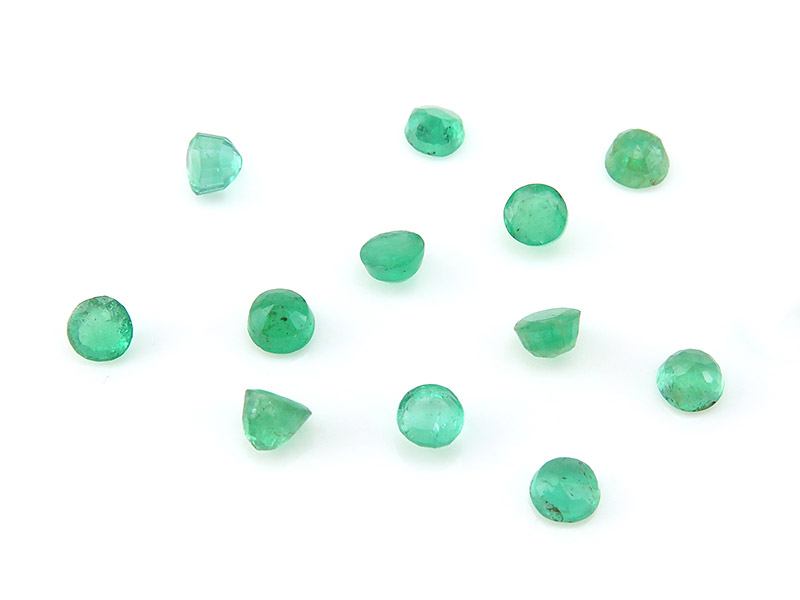 Emerald Faceted Round ~ Various Sizes
