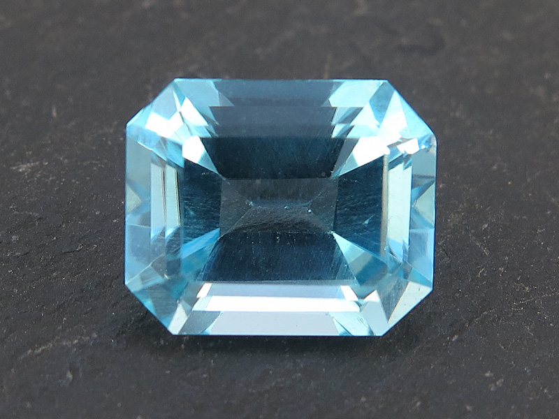 Sky Blue Topaz Faceted Octagon 12mm x 10mm