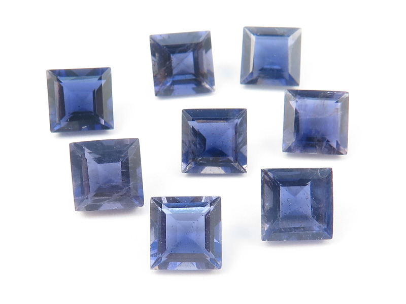 Iolite Faceted Square ~ Various Sizes