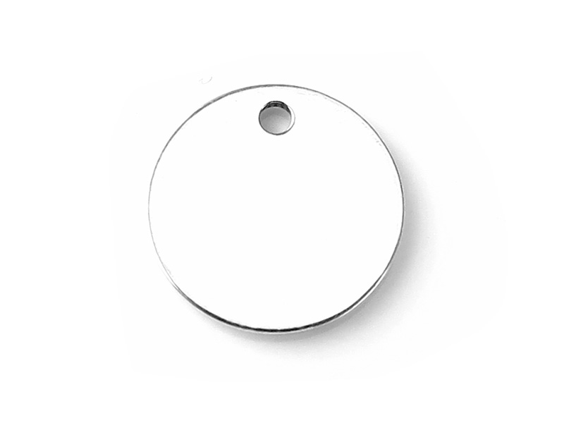 Sterling Silver Round Tag 12mm - Optional Engraving