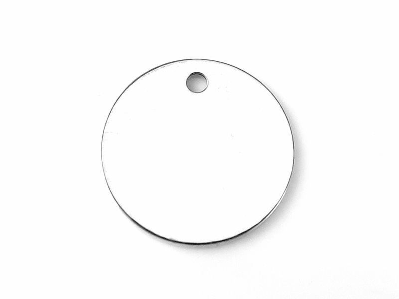 Sterling Silver Round Tag 10mm (Thick) - Optional Engraving