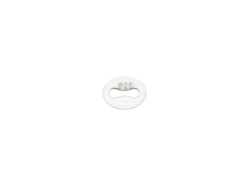 Sterling Silver Italian Style Quality Tag 4.5mm