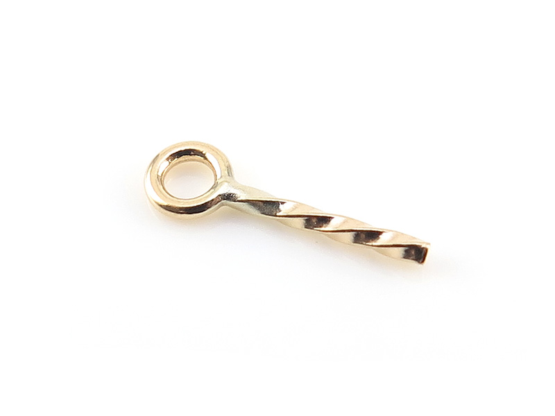 14K Gold Threaded Peg 9mm