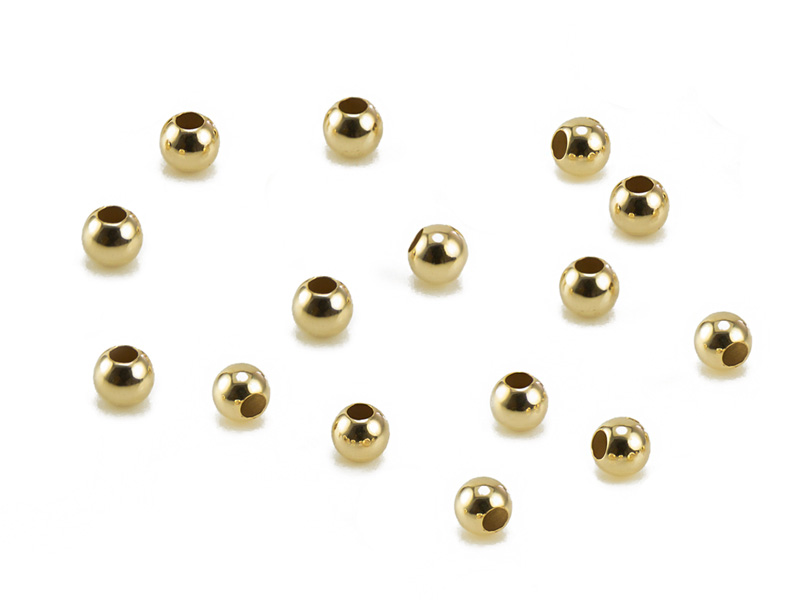 14K Gold Round Bead 2.5mm