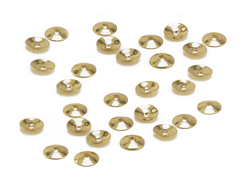 14K Gold Bead Cap 3mm