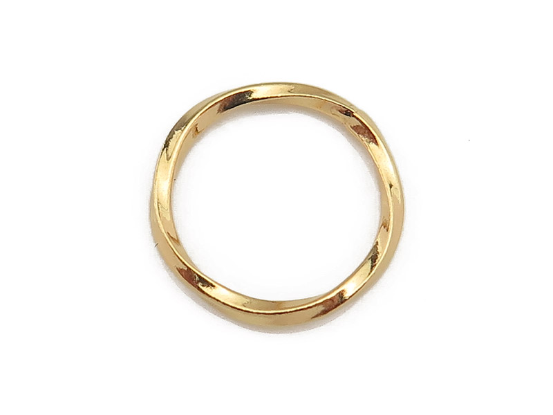 Gold Vermeil Closed Twisted Jump Ring 12.5mm ~ 18ga