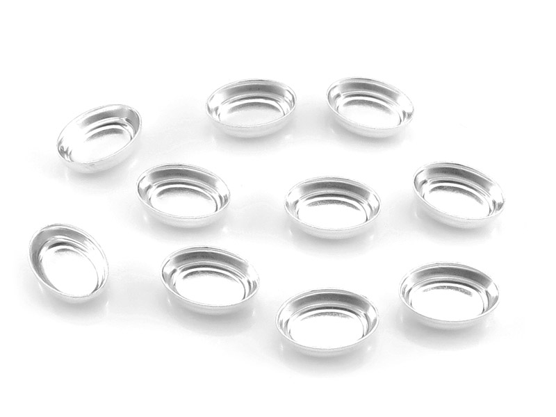 Sterling Silver Oval Bezel Cup Setting 6mm x 4mm