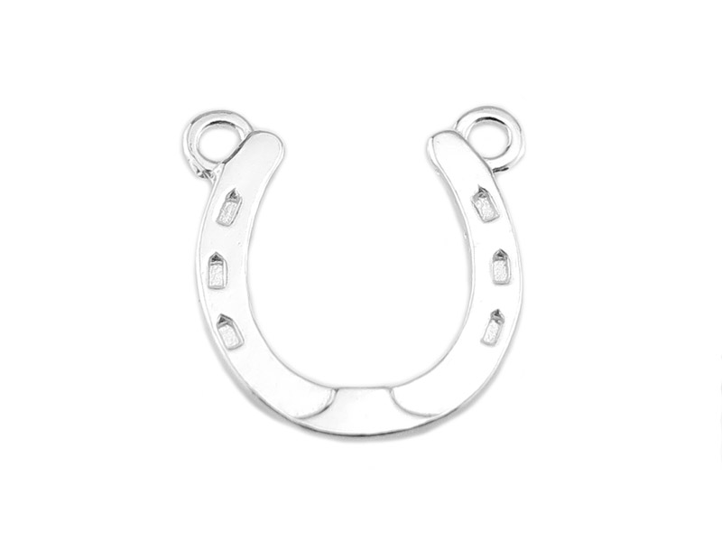 Sterling Silver Horseshoe Connector 15mm