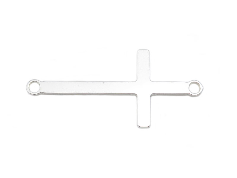 Sterling Silver Cross Connector 30mm