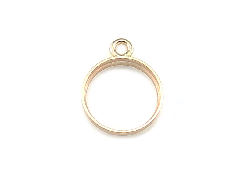 14K Gold Bezel Pendant 6mm