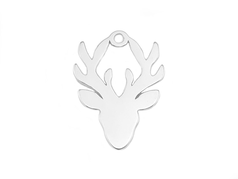 Sterling Silver Stag Pendant 15mm