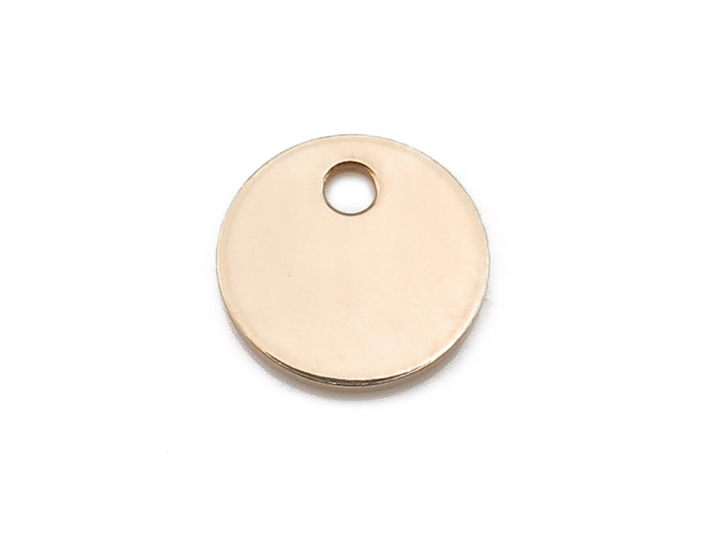 Gold Filled Round Tag/Disc 6mm