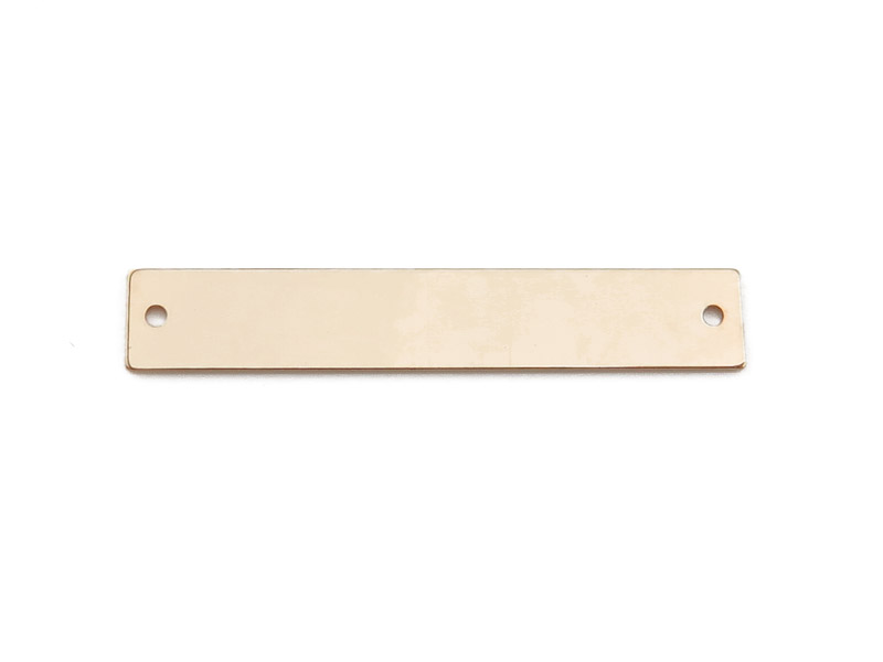 Gold Filled Rectangle Bracelet Bar Connector 31mm Optional Engraving