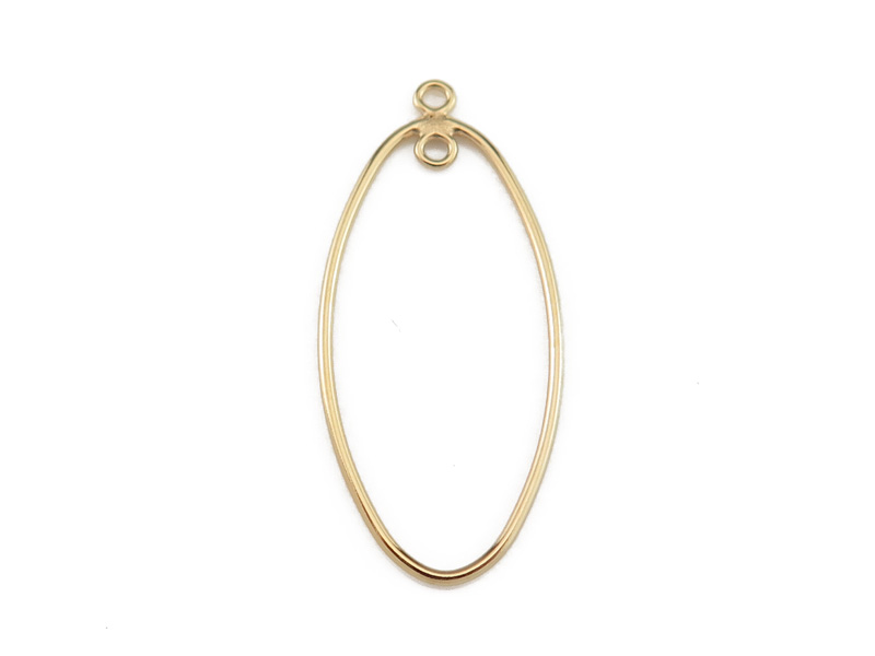 Gold Filled 1 Loop Oval Drop 30mm