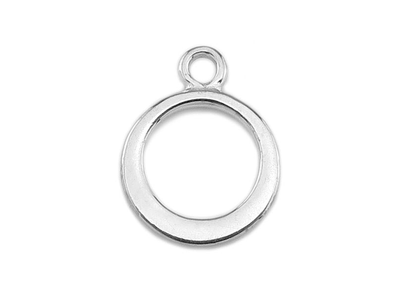 Sterling Silver Circle Charm 11.5mm