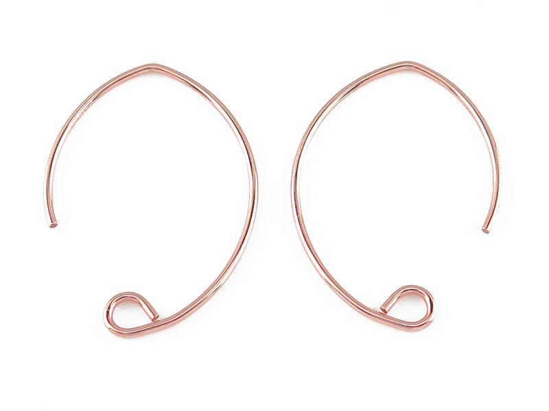 Rose Gold Filled V Shape Ear Wire ~ PAIR