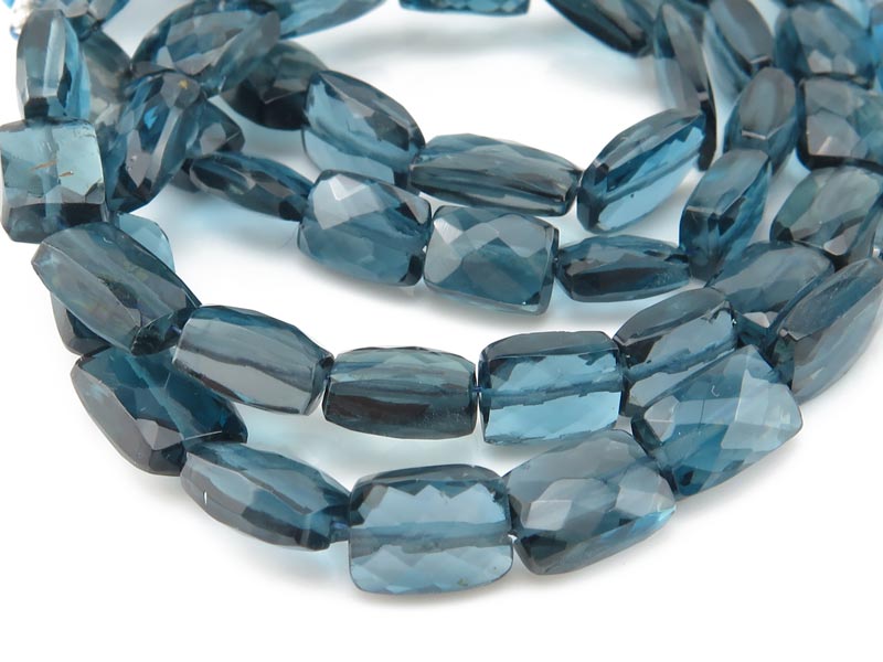 AA+ London Blue Topaz Rectangle Beads 6-8mm ~ 8'' Strand