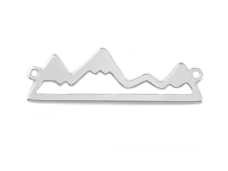 Sterling Silver Mountain Connector 24mm