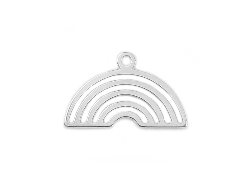 Sterling Silver Rainbow Pendant 17mm