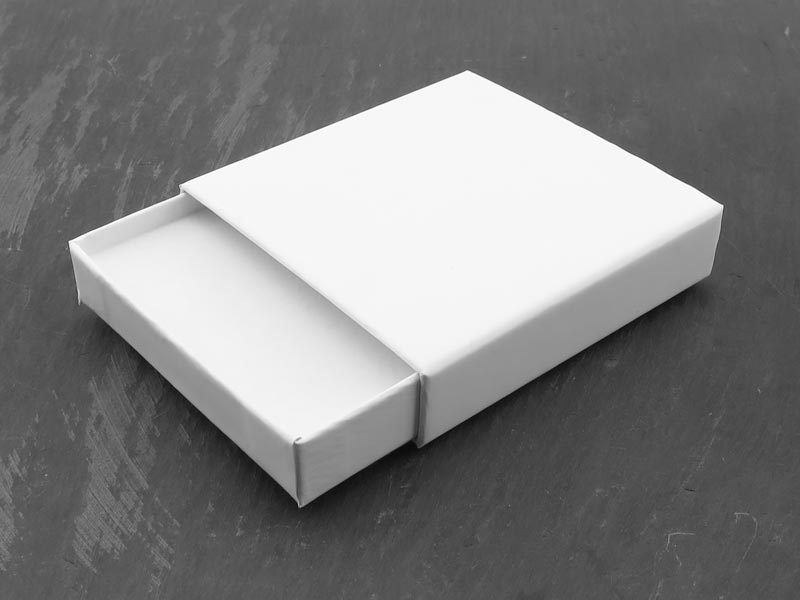 Pull Out Box with Foam Insert ~ White ~ 75mm x 75mm