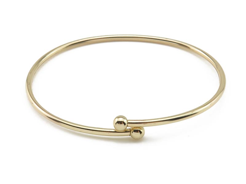 Gold Filled Bangle with Removable Ball ~ 7