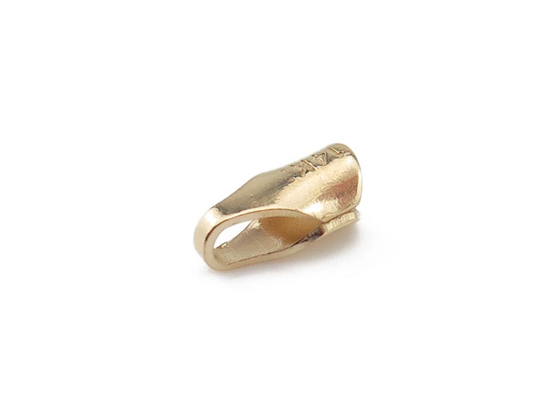 14K Gold Round End Cap 2mm