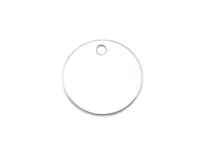 Sterling Silver Round Tag 10mm - Optional Engraving