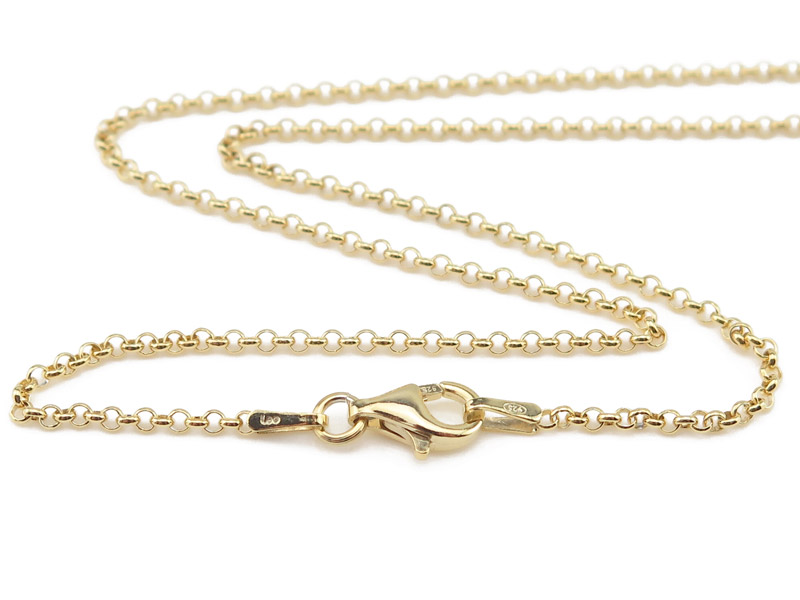 Gold Vermeil Belcher Chain  (1.75mm) Necklace with Clasp 19.75''