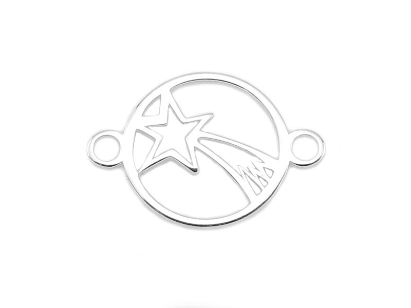 Sterling Silver Shooting Star Connector 14mm