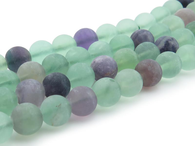 Fluorite Matt Round Beads 8.5mm ~ 15'' Strand