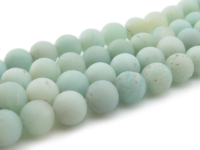 Amazonite Matt Round Beads 8.5mm ~ 15'' Strand
