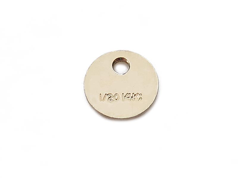 Gold Filled Stamped Round Tag 4mm