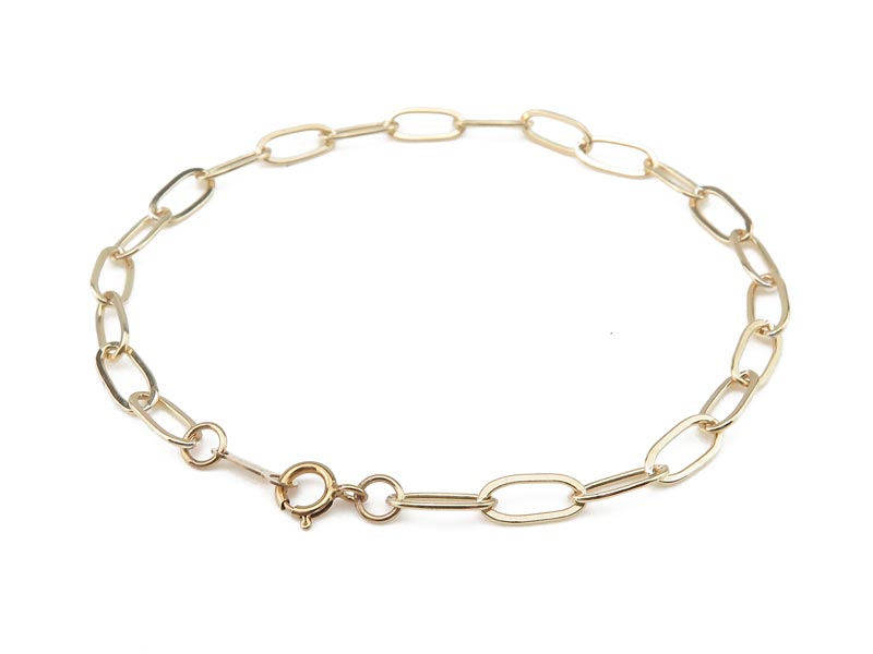 Gold Filled Drawn Cable Chain Bracelet ~ 7.25''