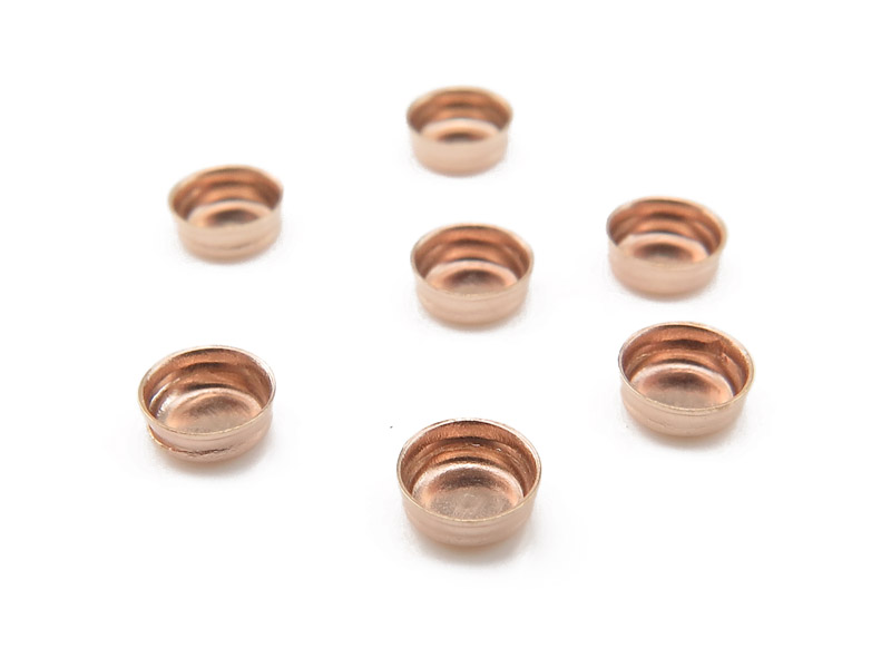Rose Gold Filled Round Bezel Cup Setting 3mm