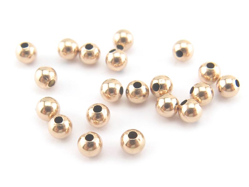 Gold Filled Plain Bead 3mm Pack of 20