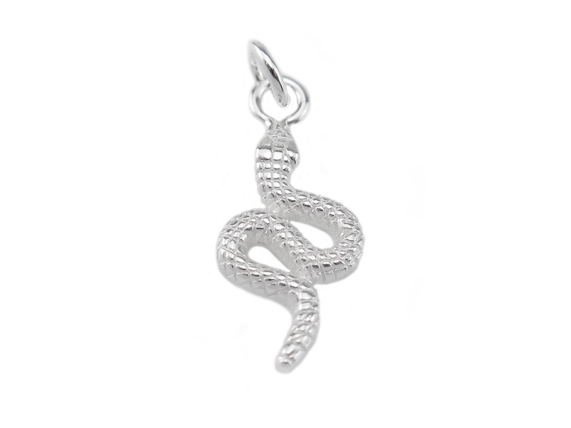 Sterling Silver Snake Pendant 20mm