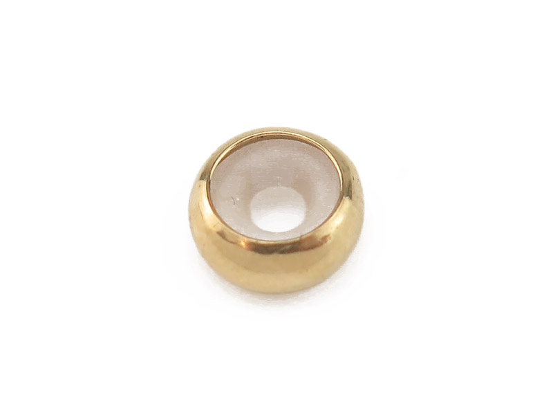 Gold Filled Stopper Rondelle Bead 7mm (2.7mm ID)
