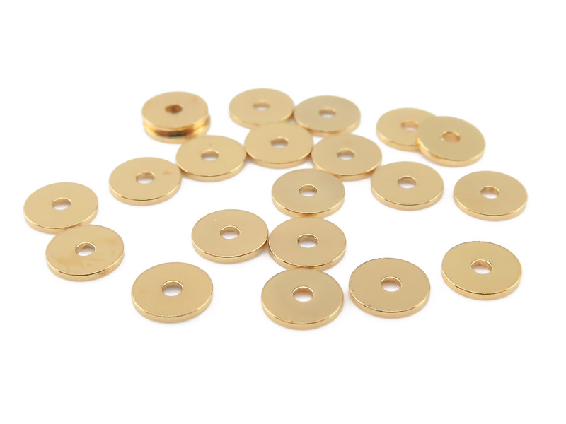 Gold Vermeil Flat Spacer 4mm