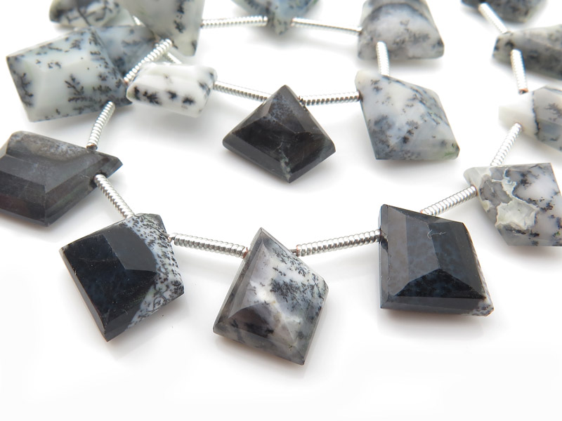 Dendritic Opal Freeform Earrings