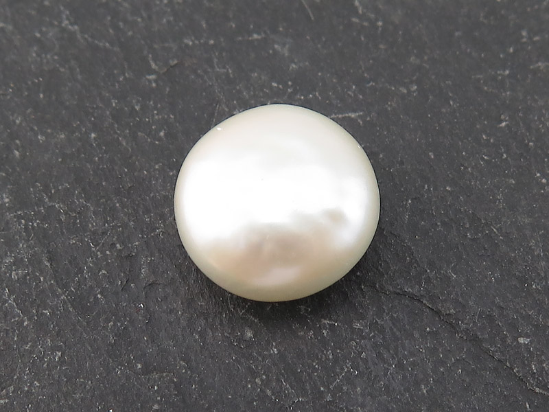 Freshwater Pearl Ivory Coin 12mm ~ Undrilled ~ SINGLE