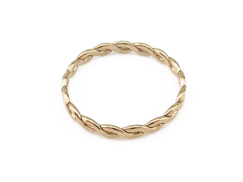 Gold Filled Woven Ring ~ Size R