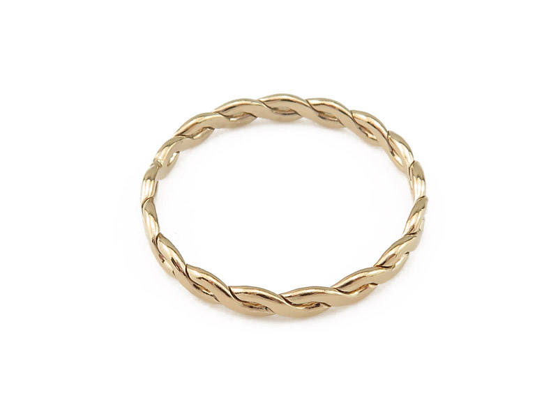 Gold Filled Woven Ring ~ Size J