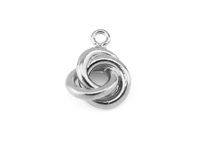 Sterling Silver Knot Charm 8mm