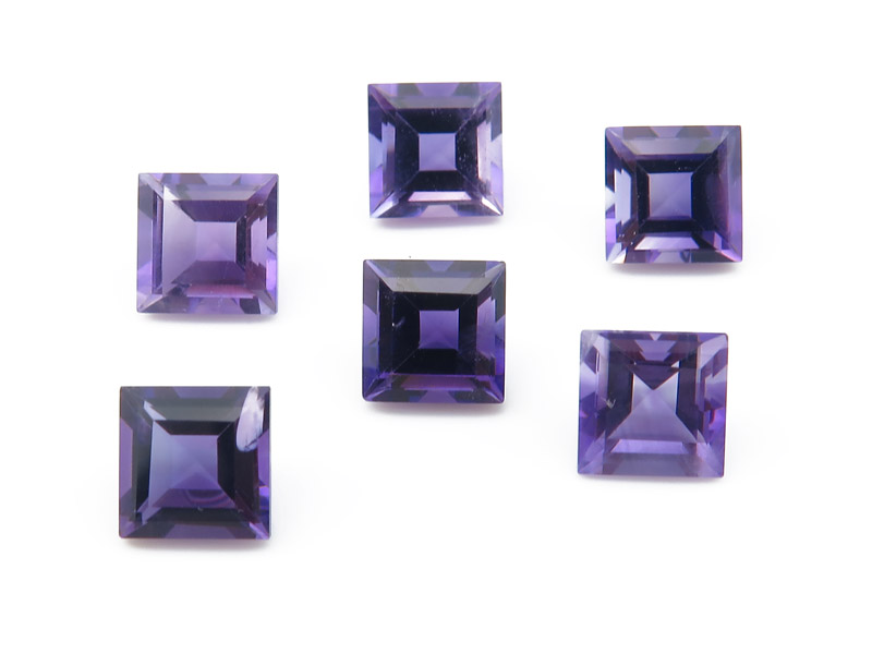African Amethyst Faceted Square ~ Various Sizes