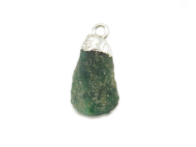 Sterling Silver Sillimanite Raw Crystal Charm
