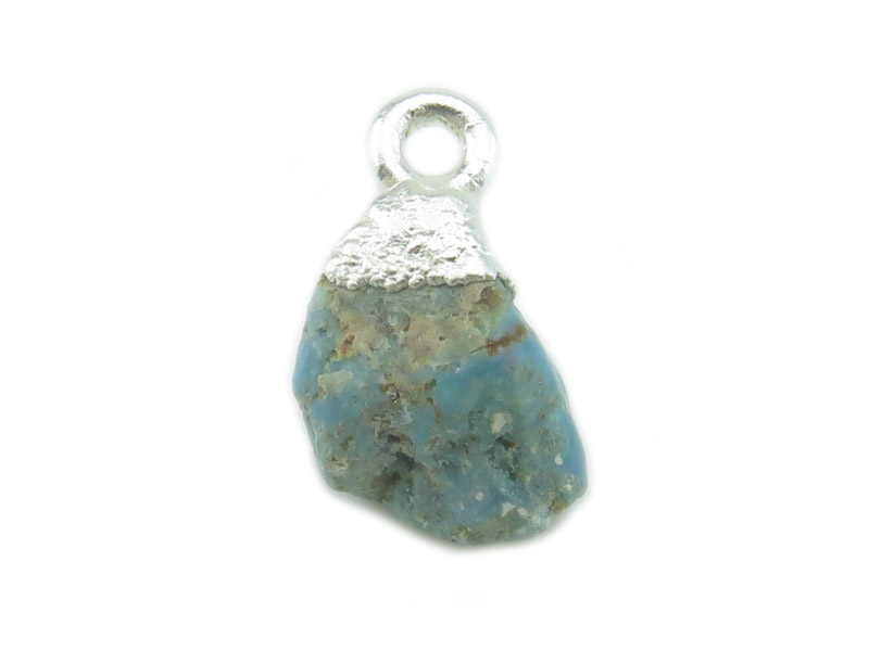 Sterling Silver Turquoise Raw Crystal Charm