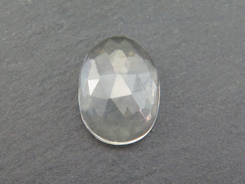 Crystal Quartz Rose Cut Slice 17mm