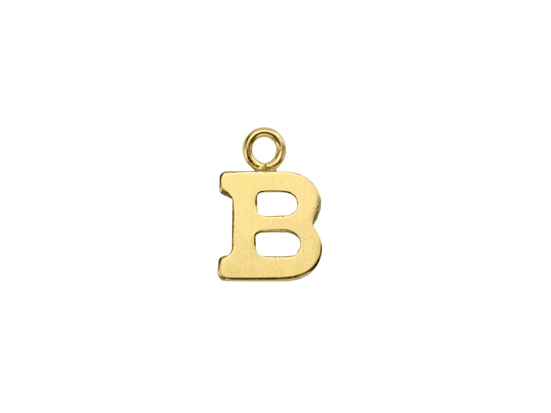 Gold Filled Alphabet Charm ~ B